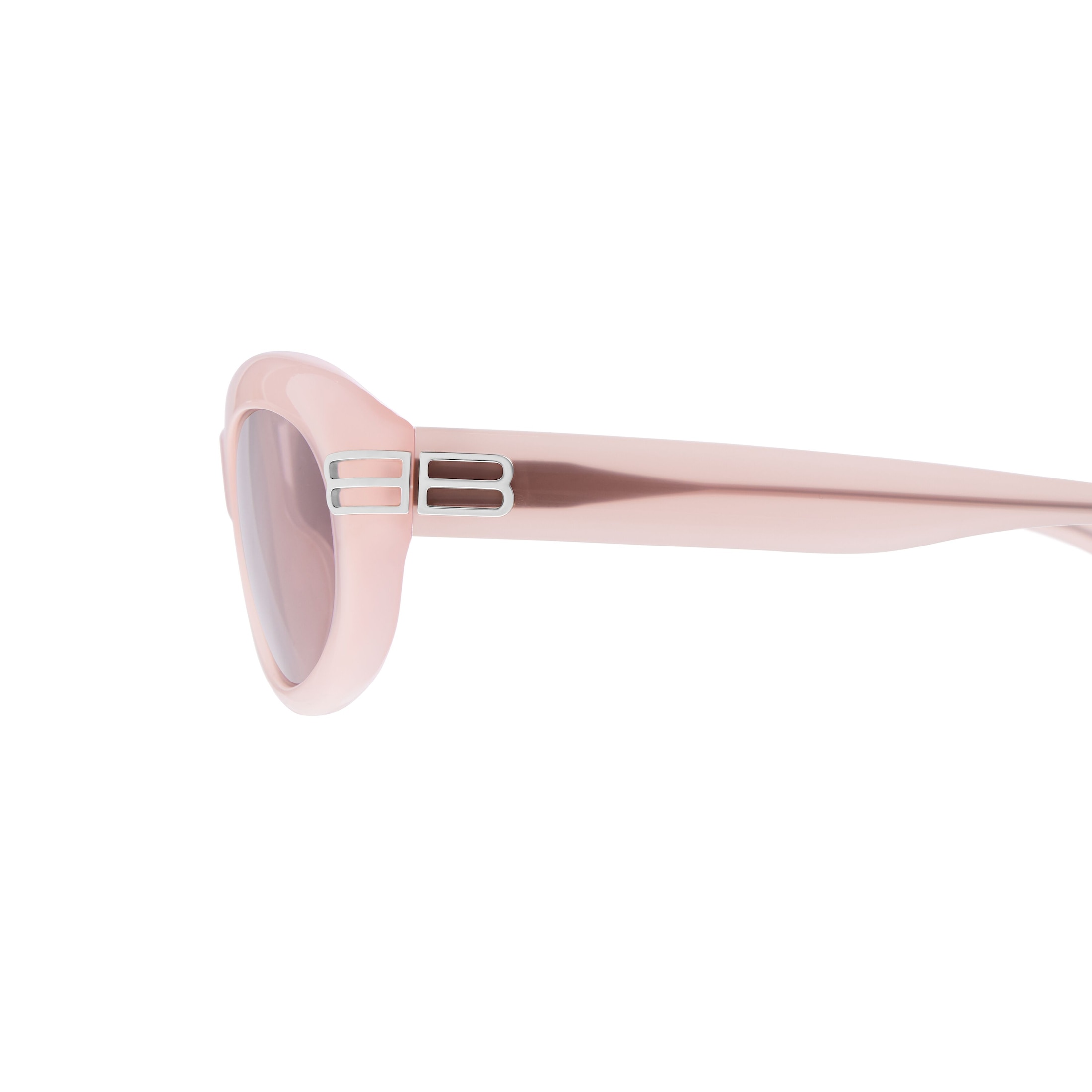 Women’s Casino Round Sunglasses in Milky Pink - Image 4